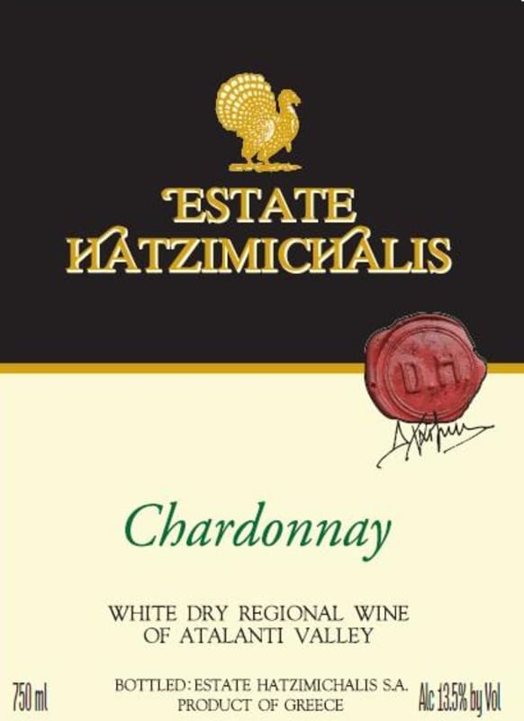 Domaine Hatzimichalis Chardonnay 2013 Front Label