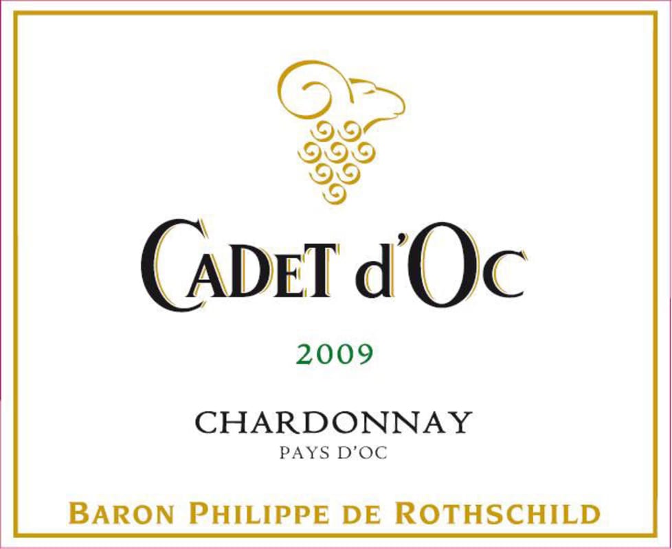 Baron Philippe de Rothschild Cadet d'Oc Chardonnay 2009 Front Label