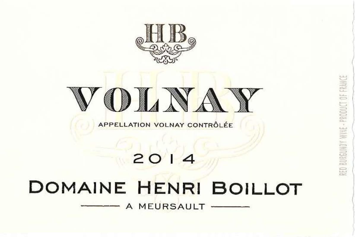 Domaine Henri Boillot Volnay 2014 Front Label
