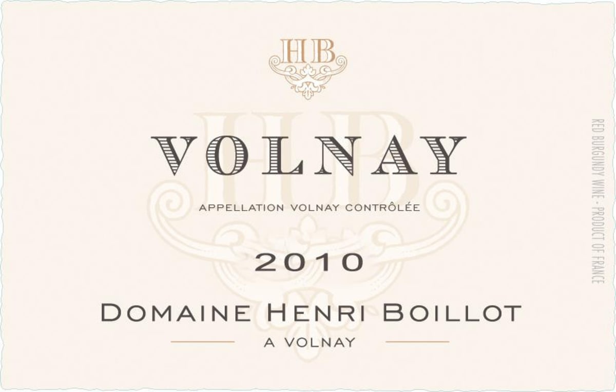Domaine Henri Boillot Volnay 2010 Front Label