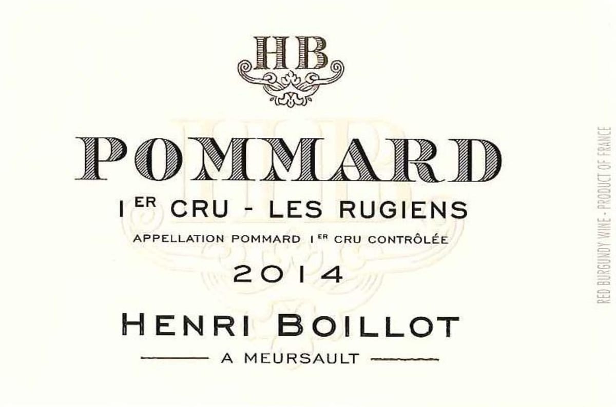 Domaine Henri Boillot Pommard Les Rugiens Premier Cru 2014 Front Label