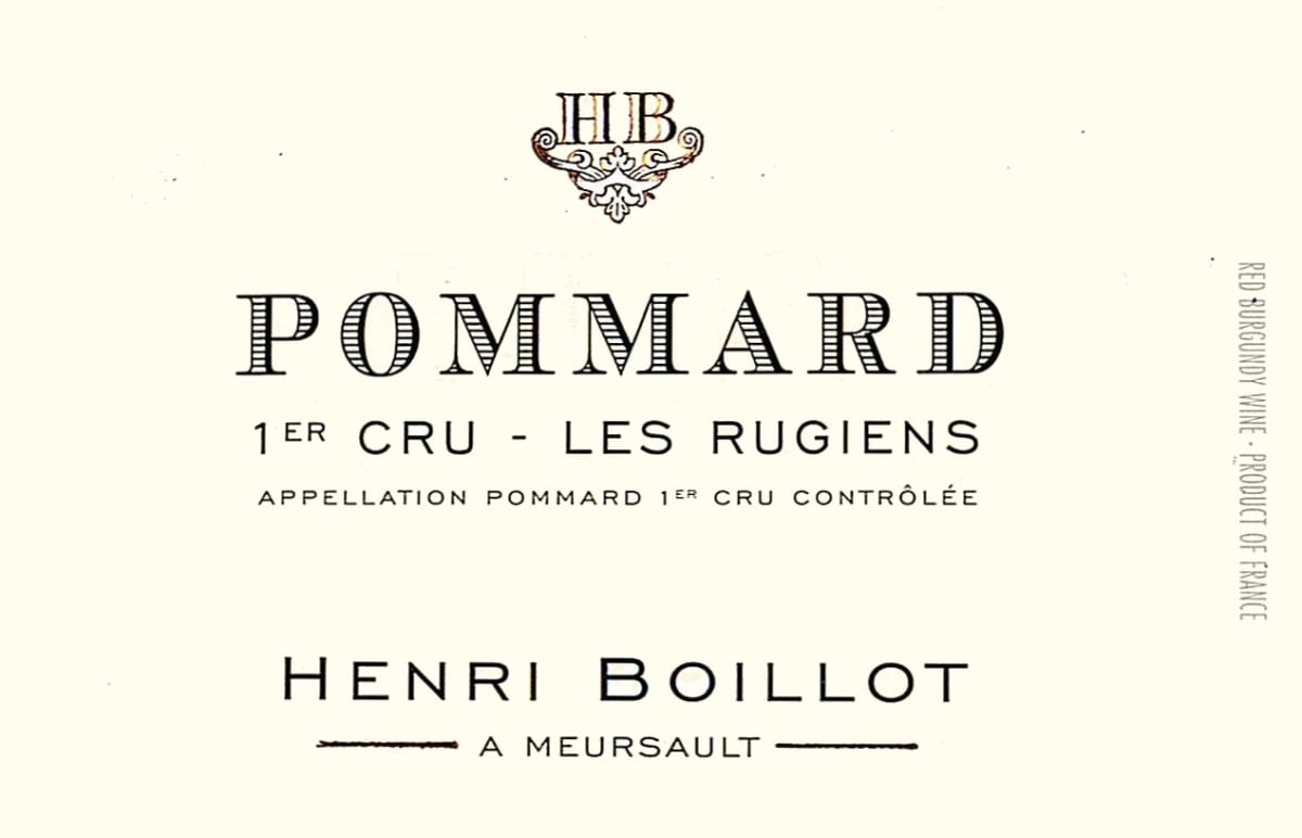 Domaine Henri Boillot Pommard Les Rugiens Premier Cru 2011 Front Label