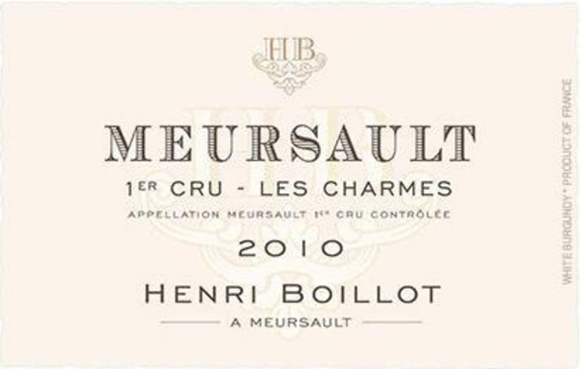 Domaine Henri Boillot Meursault Les Charmes Premier Cru 2010 Front Label