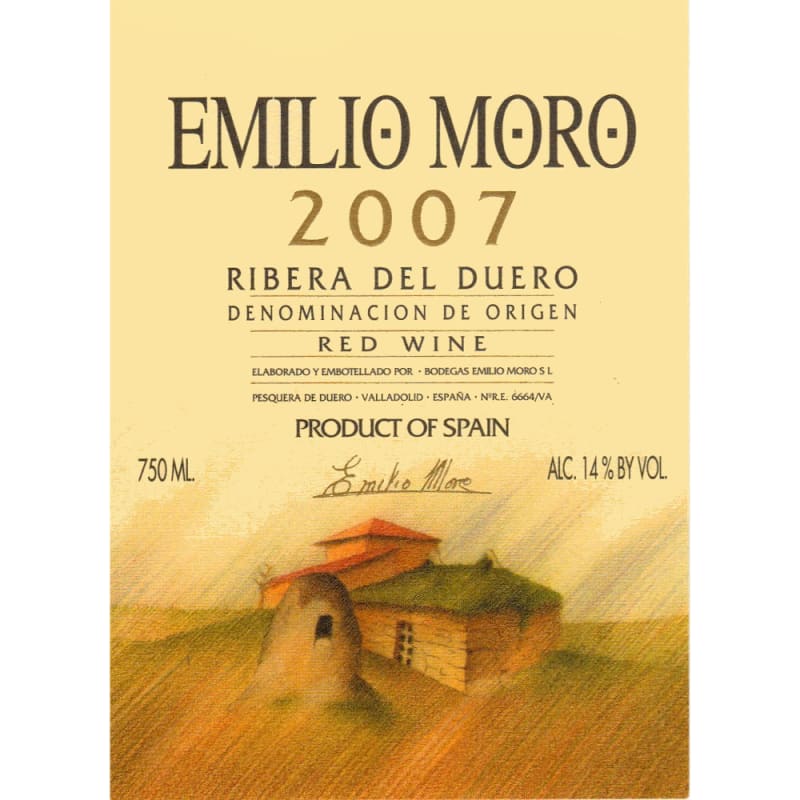 Emilio Moro Ribera del Duero 2007 Front Label