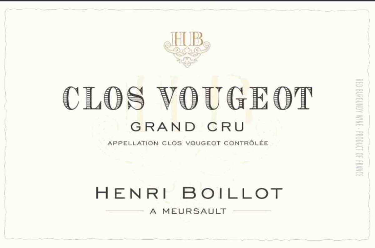 Domaine Henri Boillot Clos Vougeot Grand Cru 2010 Front Label