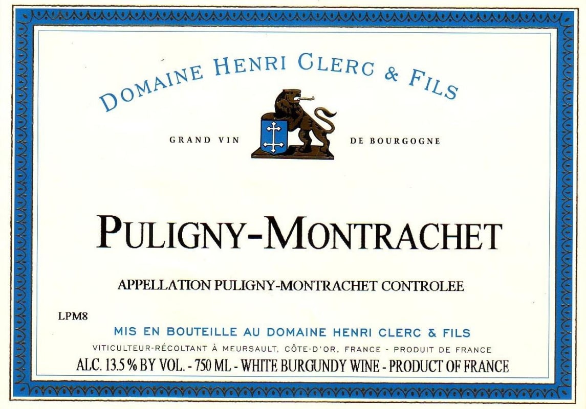 Henri Clerc Puligny-Montrachet 2011 Front Label