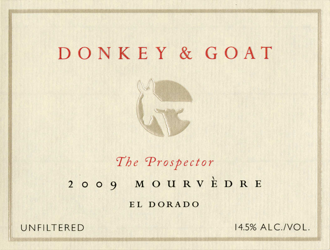 Donkey & Goat The Prospector 2009 Front Label