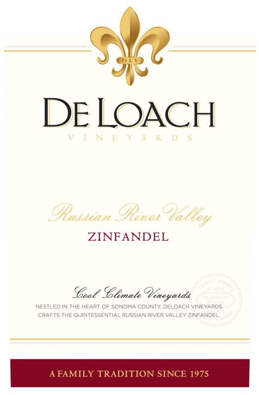 DeLoach Russian River Zinfandel 2009 Front Label