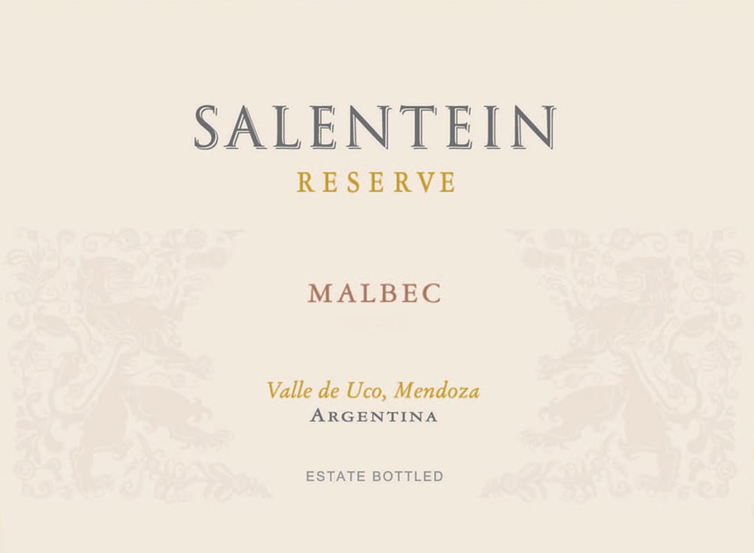 Salentein Reserve Malbec 2009 Front Label