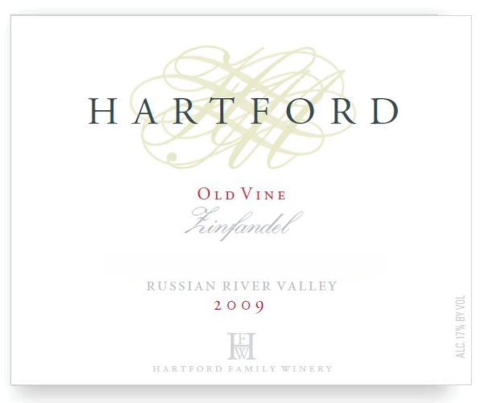 Hartford Russian River Old Vine Zinfandel 2009 Front Label