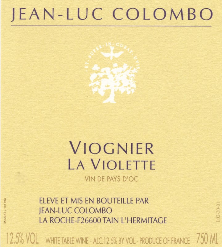 Jean-Luc Colombo La Violette Viognier 2009 Front Label