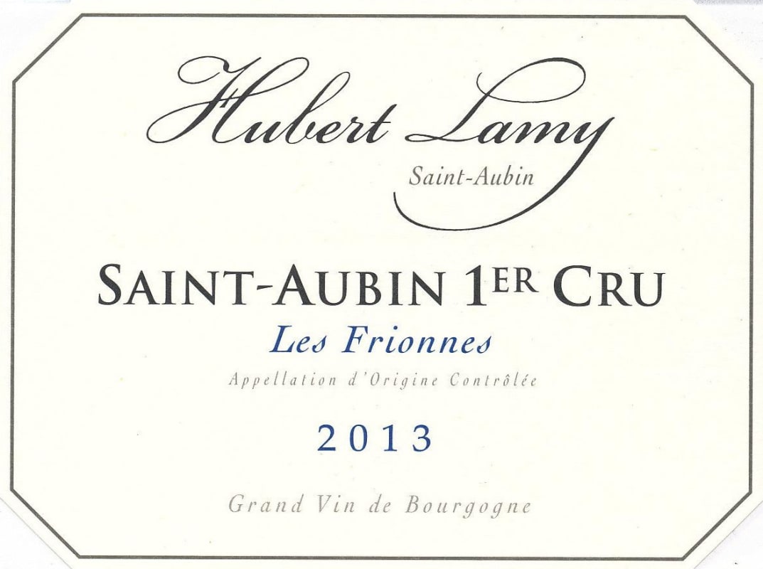 Hubert Lamy Saint-Aubin Premier Cru Les Frionnes 2013 Front Label