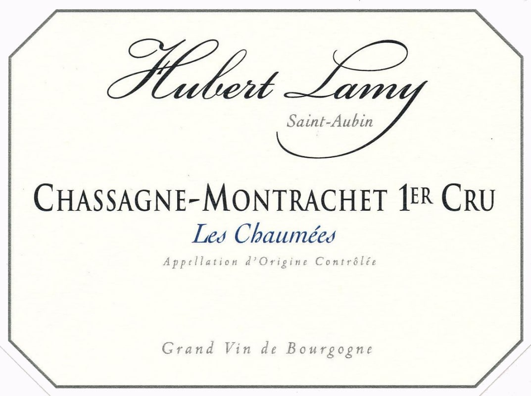 Hubert Lamy Chassagne-Montrachet Les Chaumees Premier Cru 2014 Front Label