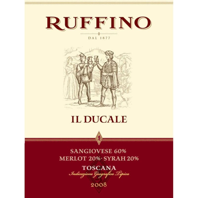 Ruffino Il Ducale 2008 Front Label