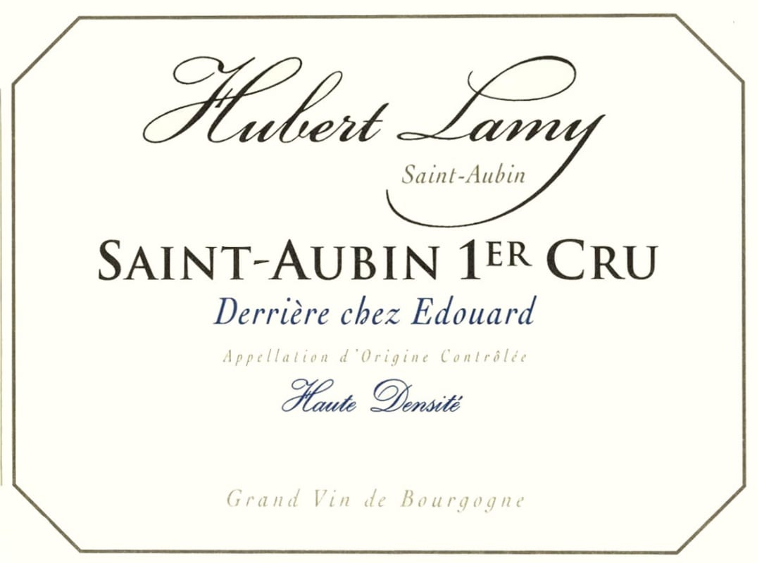 Hubert Lamy Saint-Aubin Derriere chez Edouard Haute Densite Premier Cru 2013 Front Label
