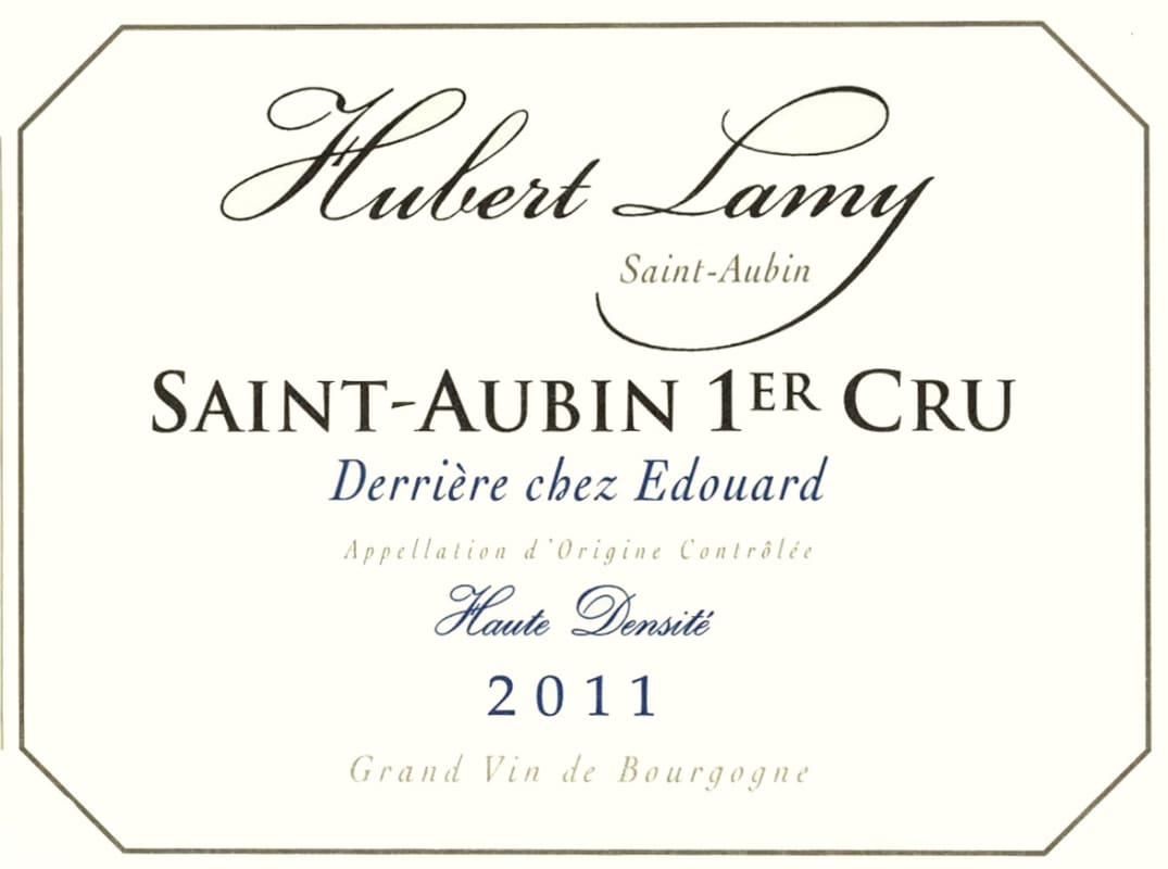 Hubert Lamy Saint-Aubin Derriere chez Edouard Haute Densite Premier Cru 2011 Front Label