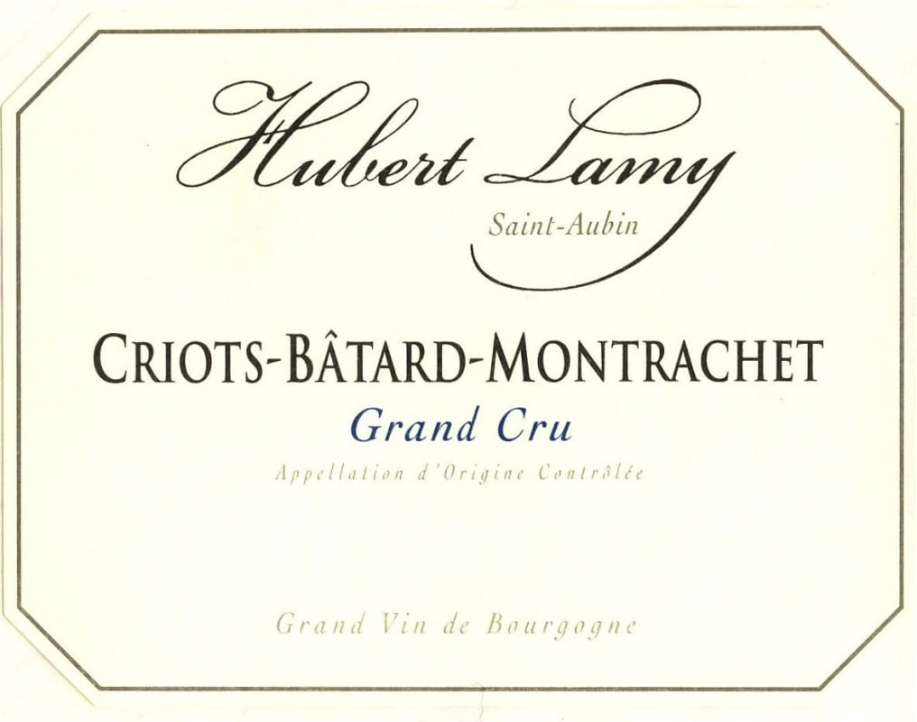 Hubert Lamy Criots-Batard-Montrachet Grand Cru 2012 Front Label