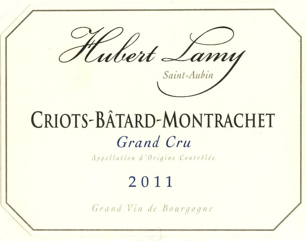 Hubert Lamy Criots-Batard-Montrachet Grand Cru 2011 Front Label