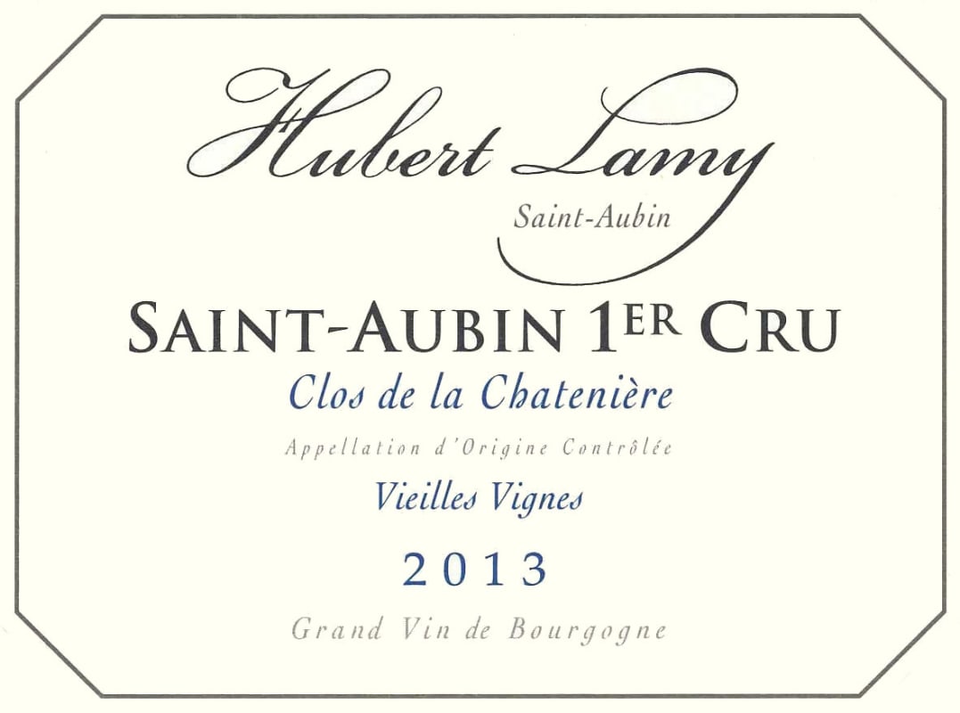 Hubert Lamy Saint-Aubin Premier Cru Clos de la Chateniere 2013 Front Label