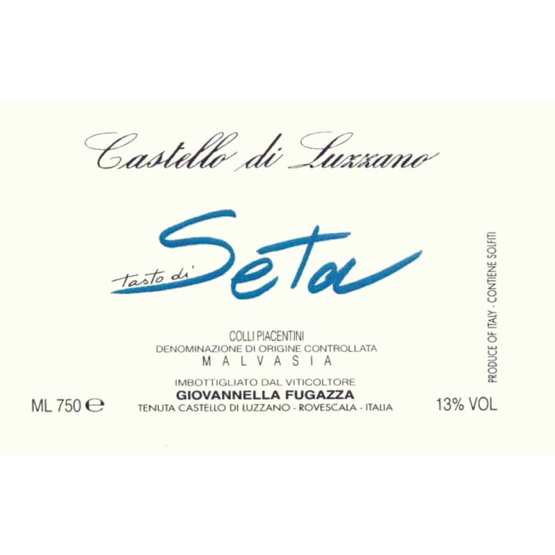 Castello di Luzzano Tasto di Seta Malvasia 2009 Front Label
