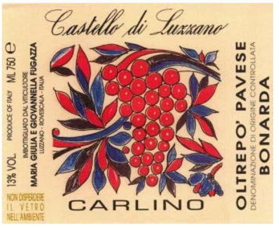 Castello di Luzzano Carlino Oltrepo Pavese Bonarda 2009 Front Label