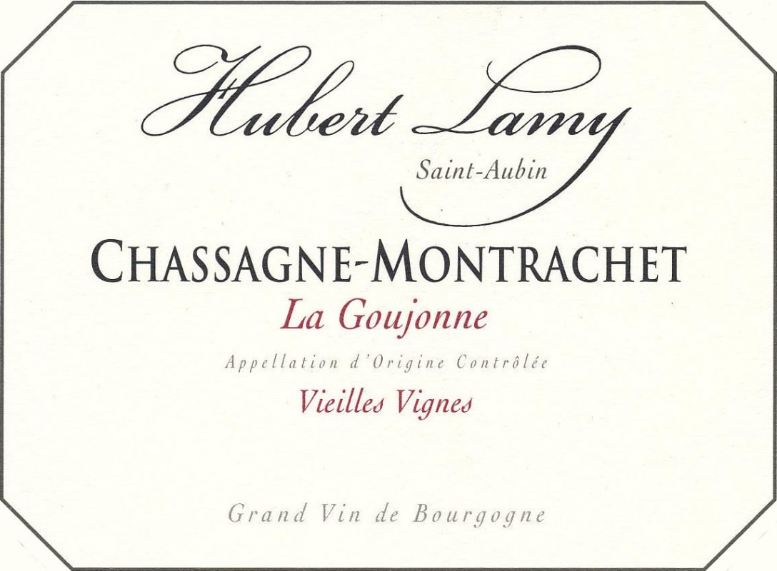 Hubert Lamy Chassagne-Montrachet La Goujonne Vieilles Vignes 2014 Front Label