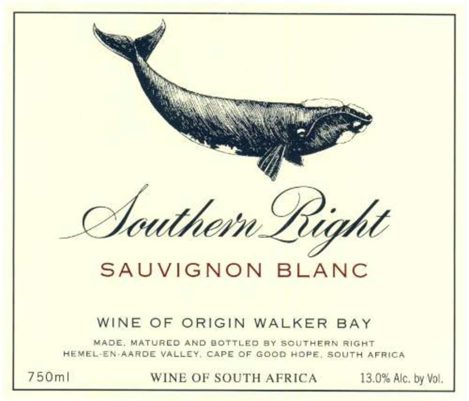 Southern Right Sauvignon Blanc 2010 Front Label