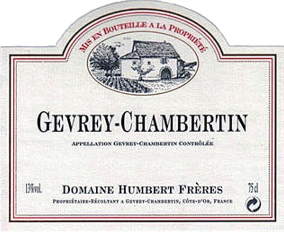 Domaine Humbert Freres Gevrey-Chambertin 2012 Front Label