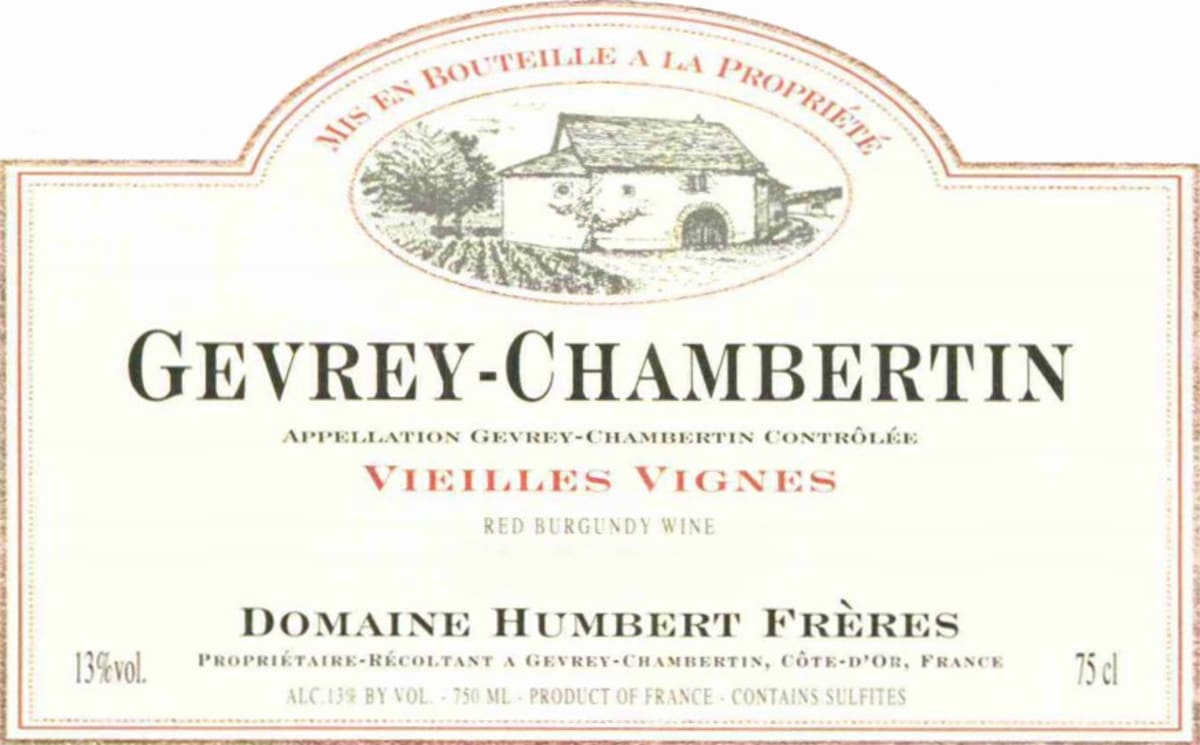 Domaine Humbert Freres Gevrey-Chambertin Vieilles Vignes 2006 Front Label