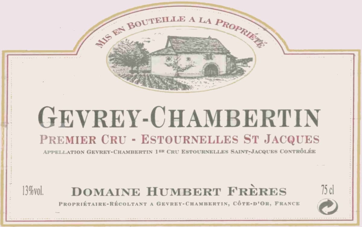 Domaine Humbert Freres Gevrey-Chambertin Estournelles St Jacques Premier Cru 2004 Front Label