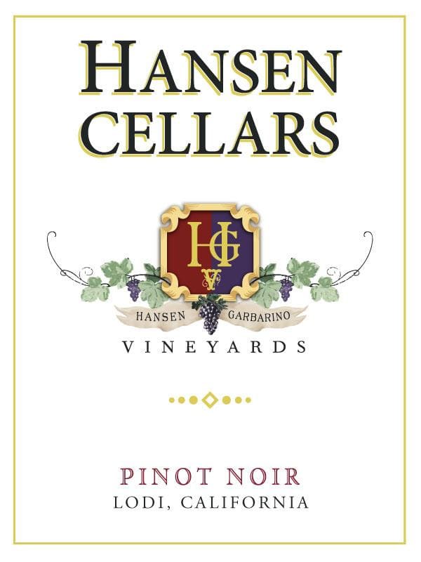 H & G Hansen Cellars Pinot Noir 2013 Front Label