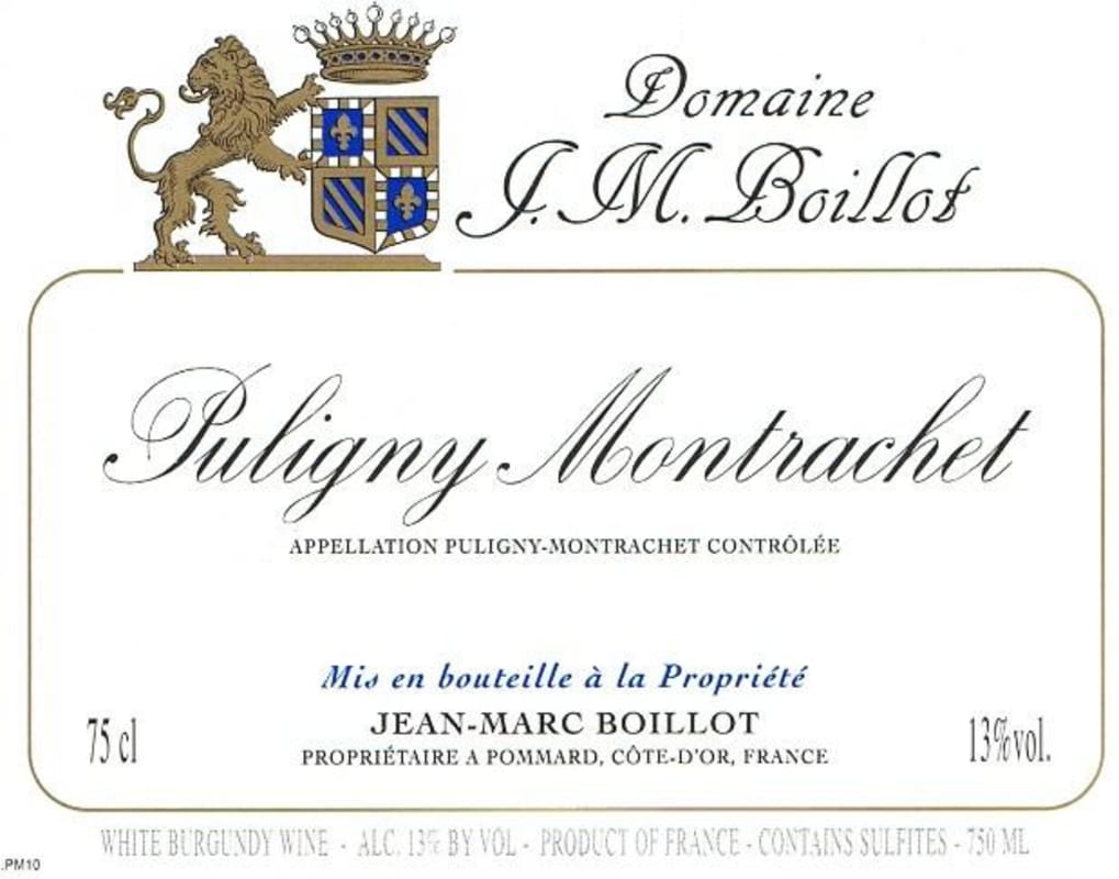 Jean-Marc Boillot Puligny-Montrachet 2012 Front Label