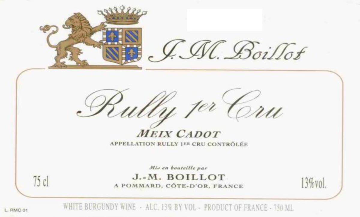 Jean-Marc Boillot Rully Meix Cadot Premier Cru 2014 Front Label