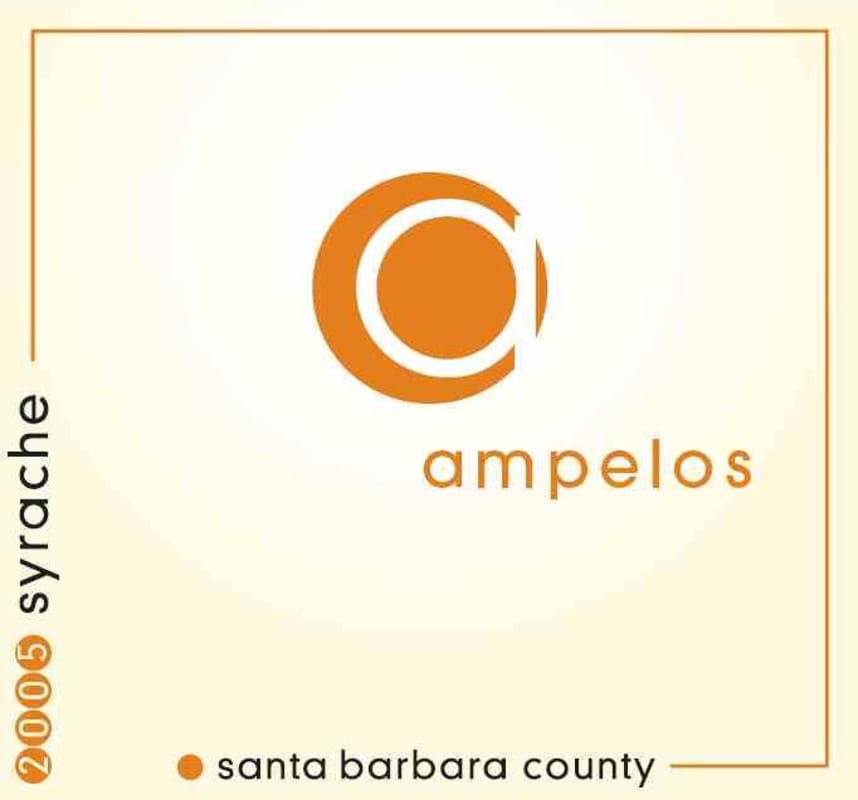 Ampelos Cellars Syrache 2005 Front Label