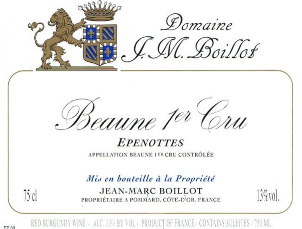 Jean-Marc Boillot Beaune Epenottes Premier Cru 2011 Front Label