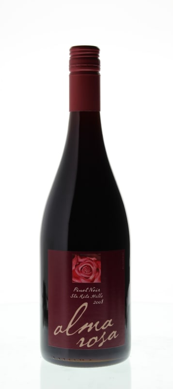 Alma Rosa Sta. Rita Hills Pinot Noir 2008 Front Bottle Shot