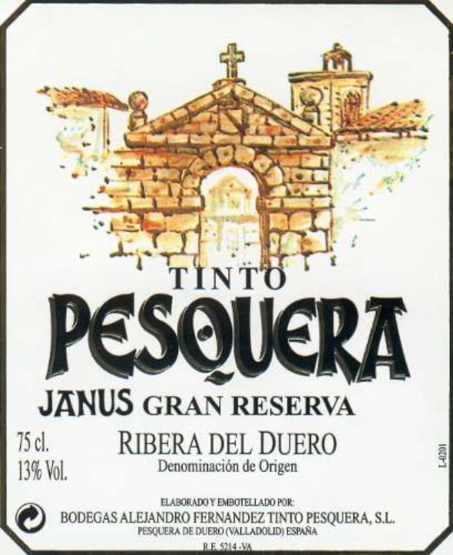 Pesquera Janus Gran Reserva 2003 Front Label