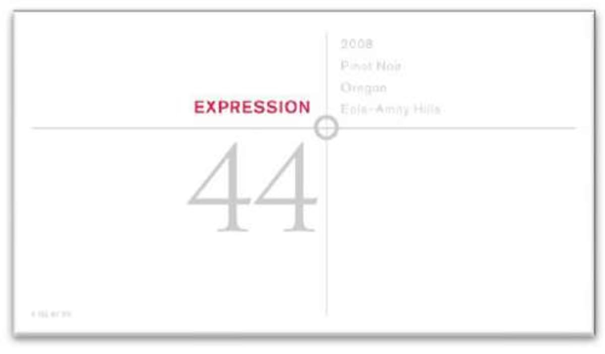 Expression 44° Eola-Amity Hills Pinot Noir 2008 Front Label