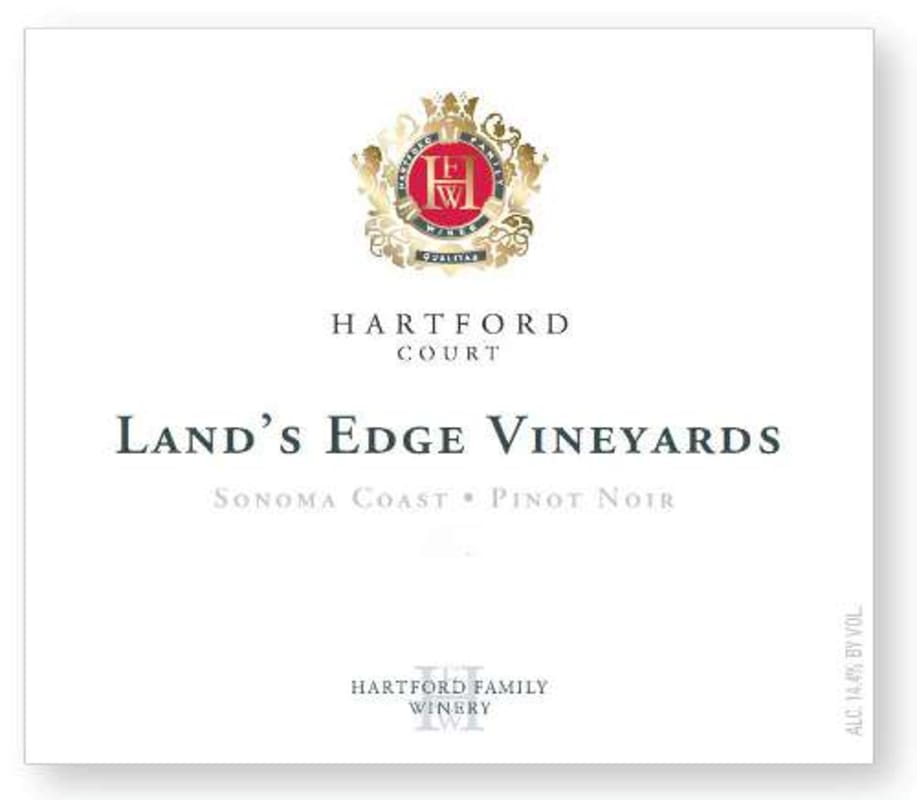 Hartford Court Land's Edge Pinot Noir 2009 Front Label