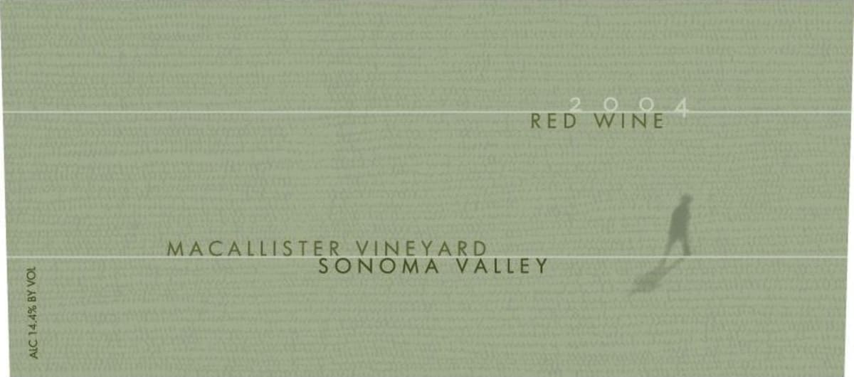 Eponymous MacAllister Vineyard Red 2004 Front Label