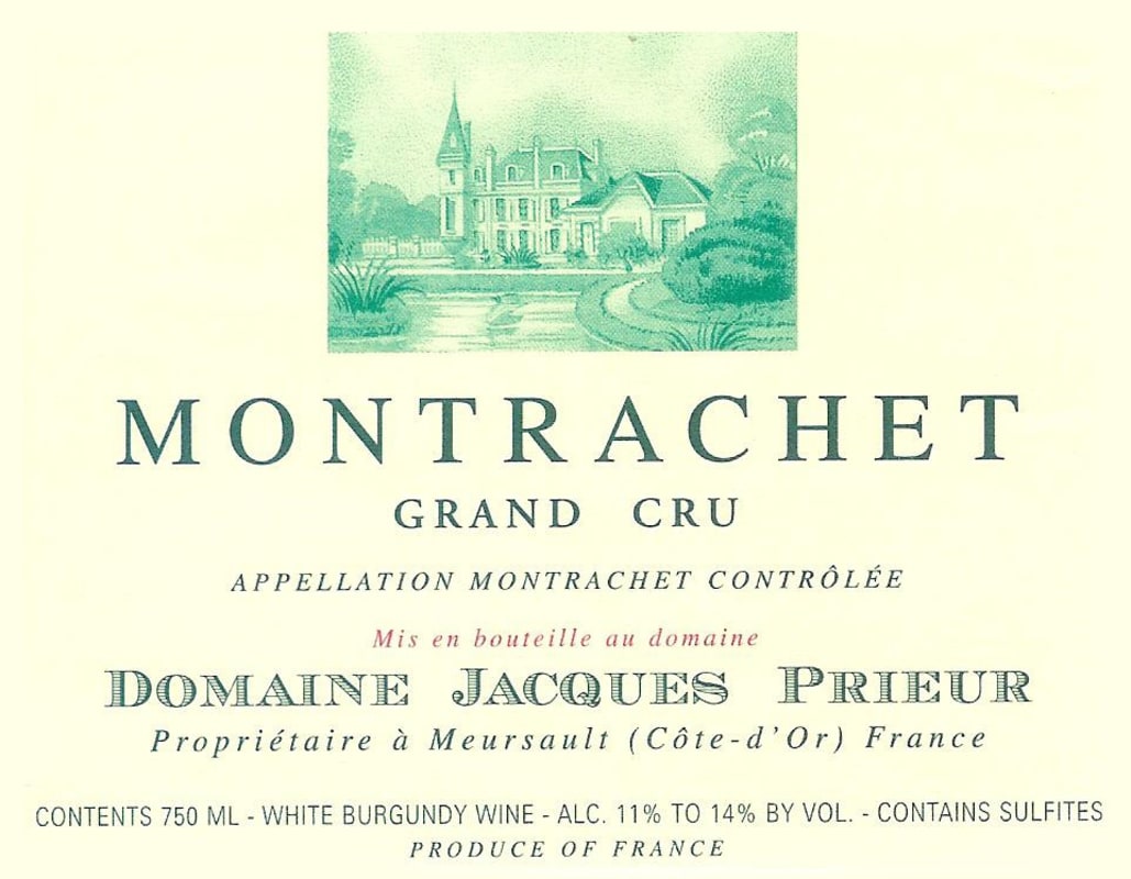 Jacques Prieur Montrachet Grand Cru 2008 Front Label