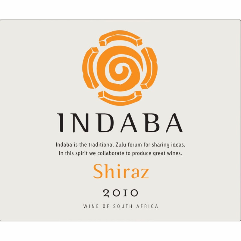 Indaba Shiraz 2010 Front Label