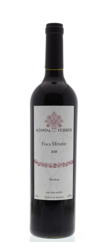 Achaval Ferrer Finca Mirador Malbec 2008 Front Bottle Shot