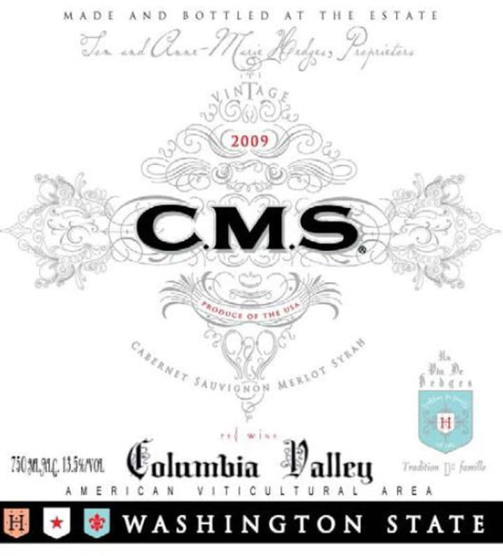 Hedges Family Estate CMS Red Blend 2009 Front Label