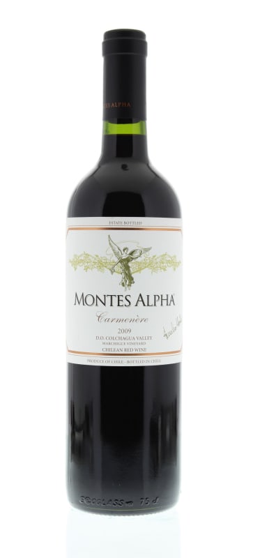 Montes Alpha Series Carmenere 2009 Front Bottle Shot