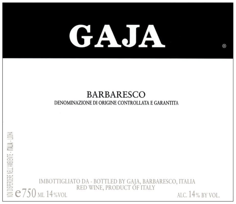 Gaja Barbaresco 2007 Front Label