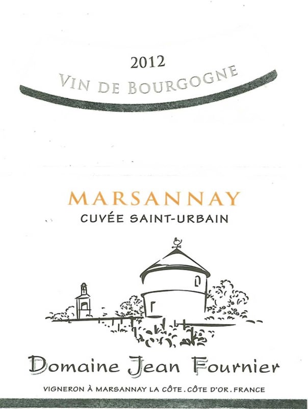 Jean Fournier Marsannay Cuvee Saint Urbain Blanc 2012 Front Label