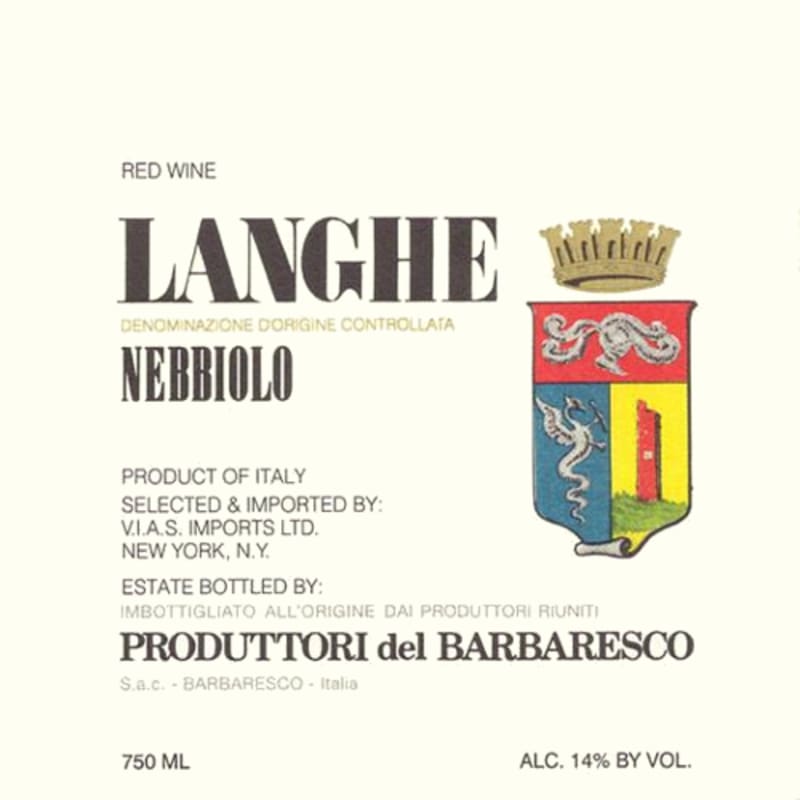 Produttori del Barbaresco Nebbiolo delle Langhe 2009 Front Label