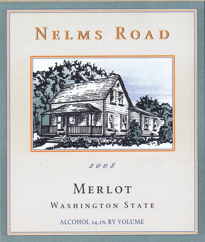 Woodward Canyon Nelms Road Merlot 2008 Front Label