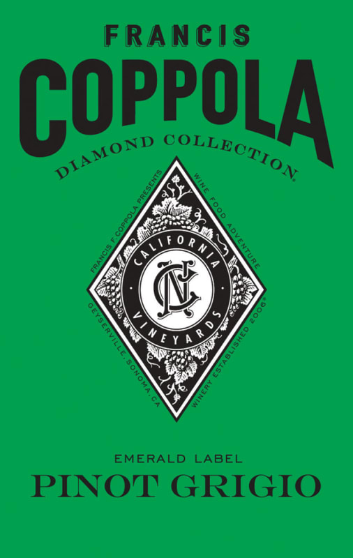 Francis Ford Coppola Diamond Collection Pinot Grigio 2010 Front Label